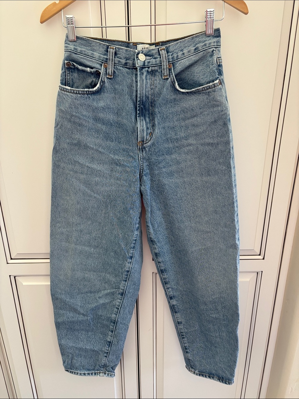 AGOLDE Balloon Barrel Jeans Blue Denim Medium‎ Wash Women’s Size 26